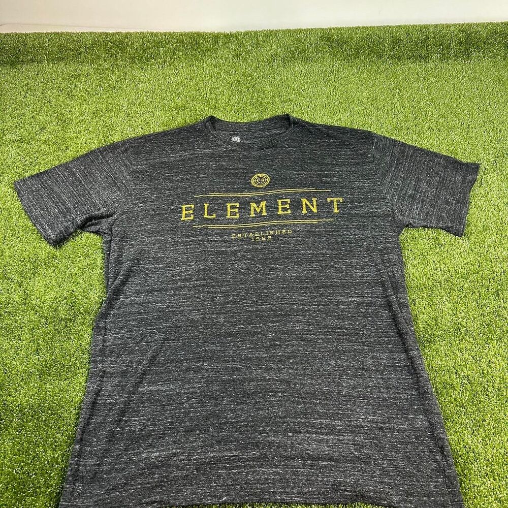 Element Men's Grey and Black T-shirt